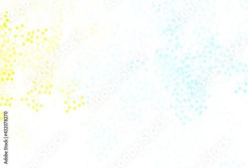 Light Blue, Yellow vector background with forms of artificial intelligence.