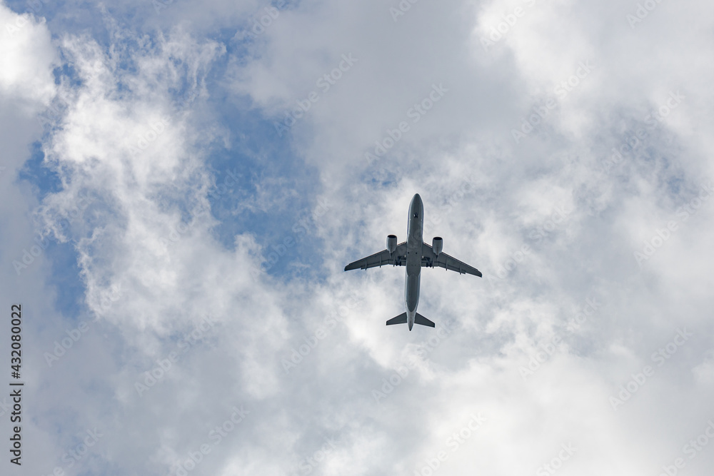 Blue sky and Airplane Blue sky and Airplane