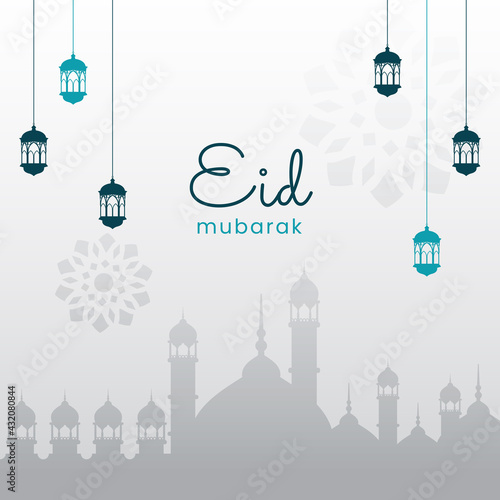Elegant Islamic Banner Event Eid Al-Fitr for Social Media Posts Template Resource