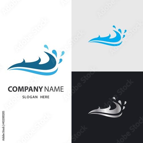Water wave logo images