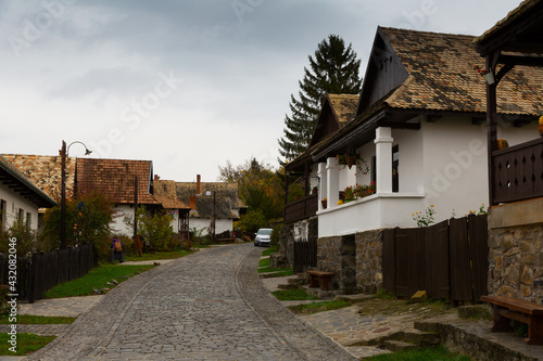 Holloke is traditional village in Hungary outdoor.
