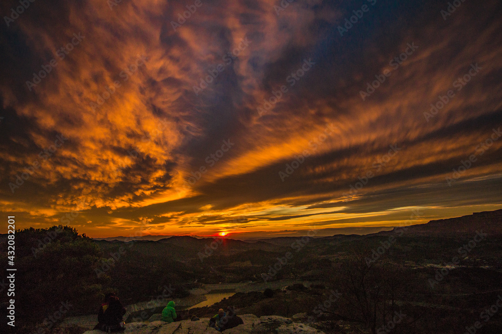 Obraz premium Atardecer a Siurana, Priorat, Catalunya