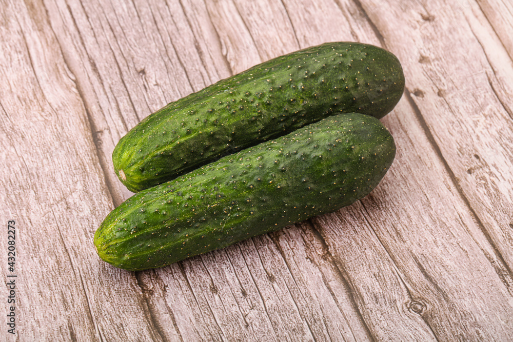 Ripe organic natural green cucumber