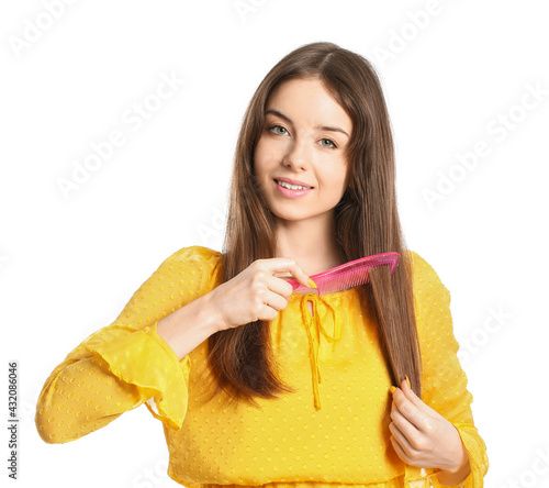 Beautiful young woman with ...