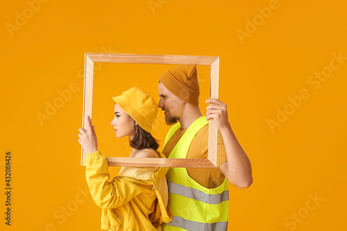 Stylish young couple with p...