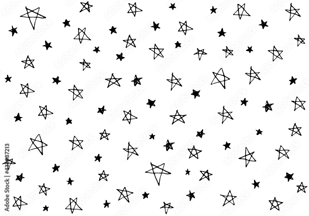 Obraz premium 手描き星柄