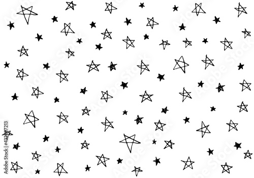 手描き星柄