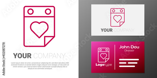 Logotype line Doctor appointment icon isolated on white background. Calendar, planning board, agenda, consultation doctor. Logo design template element. Vector