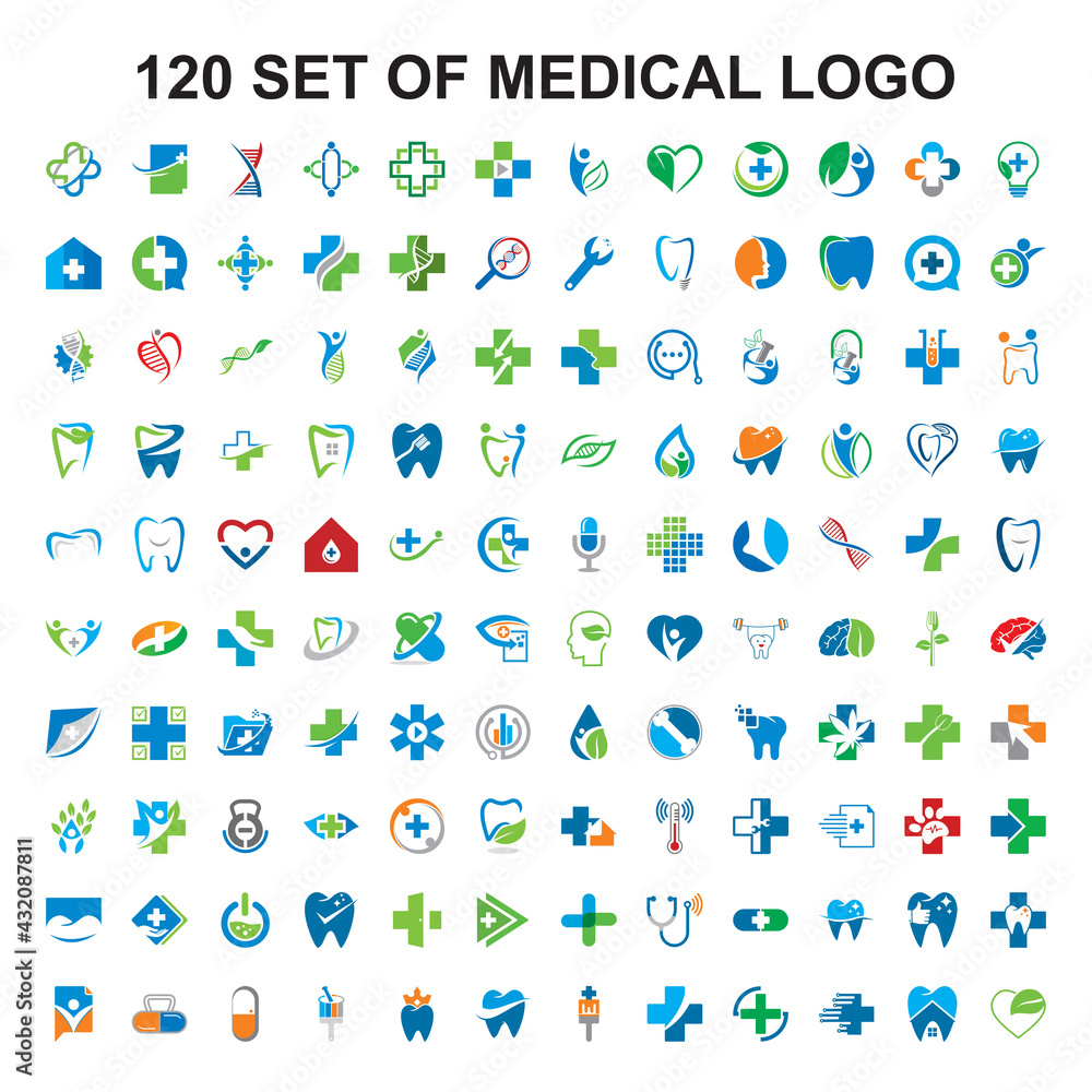set of medical logo , set of pharmacy vector set of medical logo , set of pharmacy vector