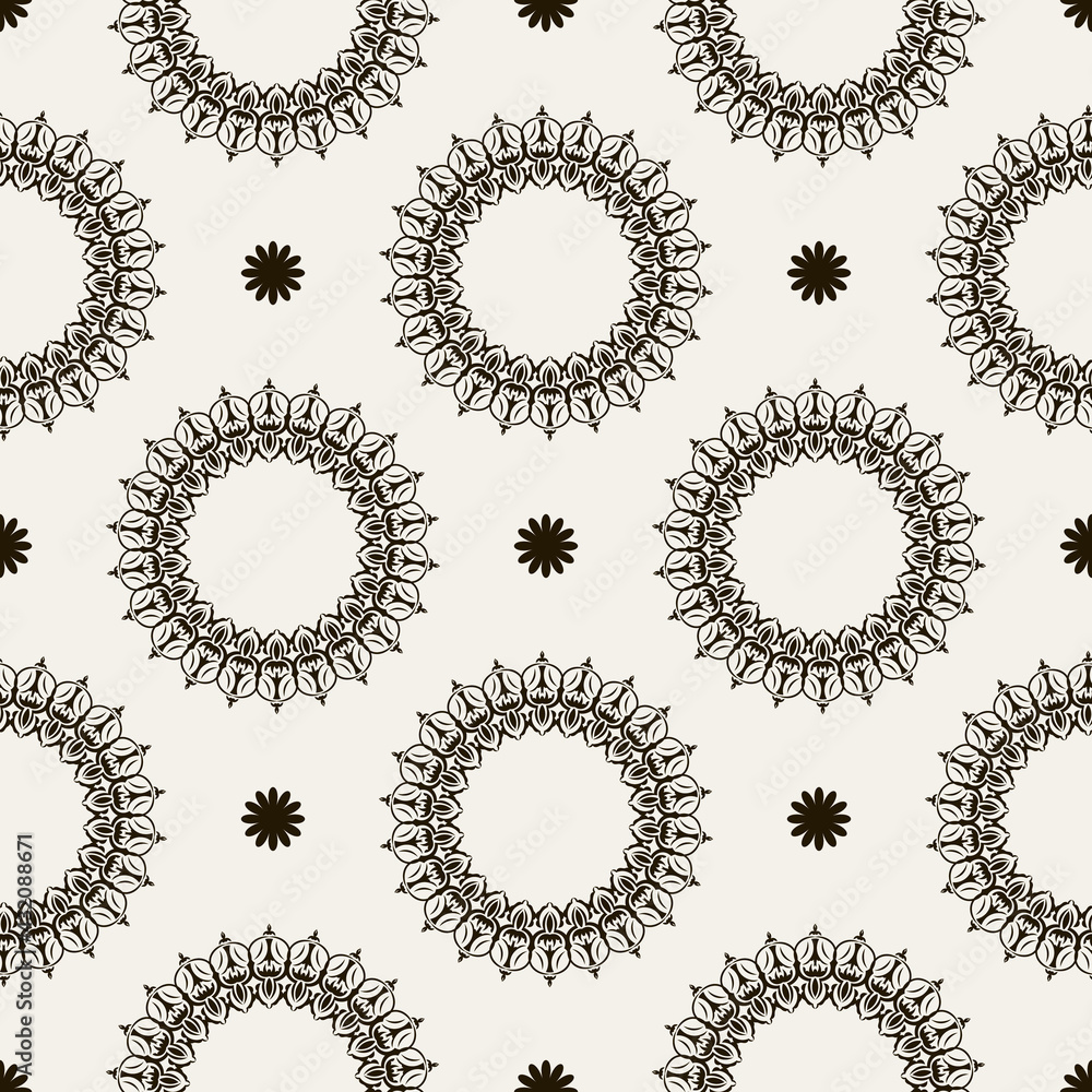 Retro seamless pattern with ornament. Good for clothing and textiles. Retro seamless pattern with ornament. Good for clothing and textiles.