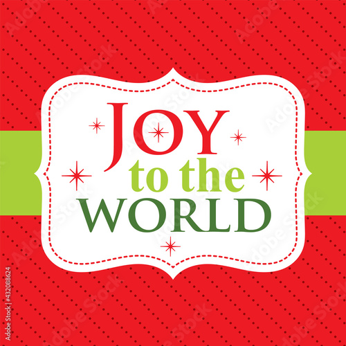joy to the world christmas greeting card