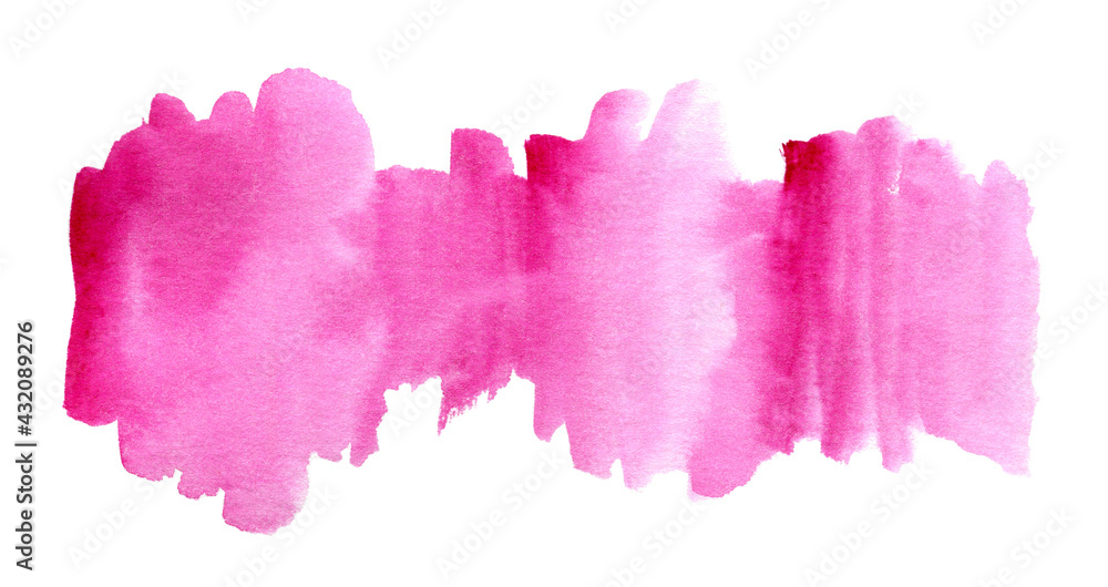 Abstract hand drawn pink watercolor background for text or logo