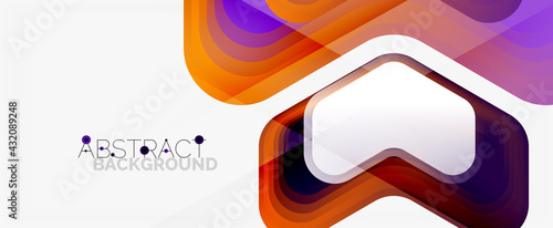 Vector 3d arrow geometric composition, abstract background for business or technology presentation, internet poster or web brochure cover, wallpaper