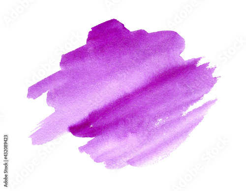 Abstract hand drawn violet watercolor background for text or logo
