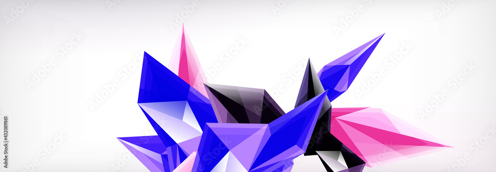 Vector 3d triangles and pyramids abstract background for business or technology presentations, internet posters or web brochure covers Vector 3d triangles and pyramids abstract background for business or technology presentations, internet posters or web brochure covers