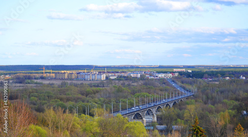View of the bridge on the embankment in Vladimir.