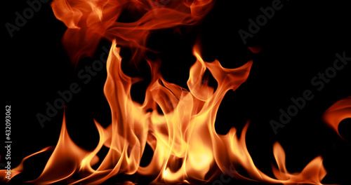 closeup Fire flame abstract background 