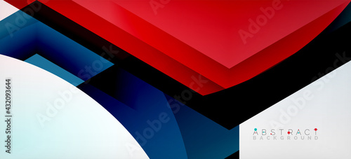 Vector color hexagons geometric abstract background