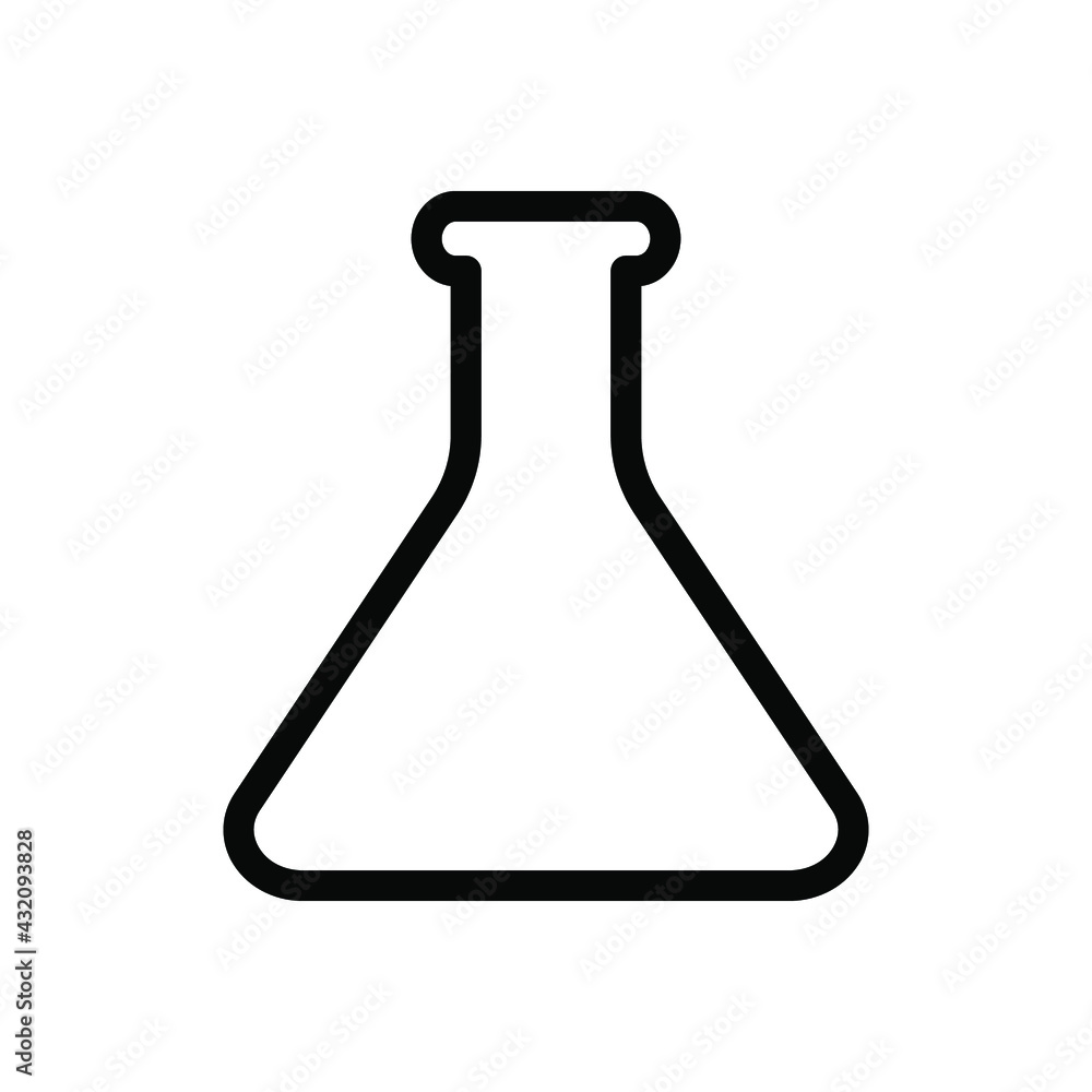 beaker vector. Chemical bottle icon on blank background. eps 10 beaker vector. Chemical bottle icon on blank background. eps 10