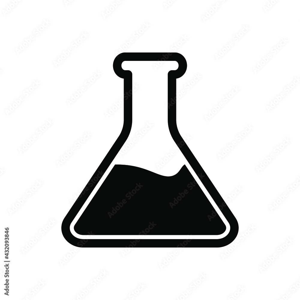 beaker vector. Chemical bottle icon on blank background. eps 10 beaker vector. Chemical bottle icon on blank background. eps 10