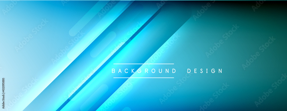 Fototapeta premium Dynamic lines abstract background. 3D shadow effects and fluid gradients. Modern overlapping forms