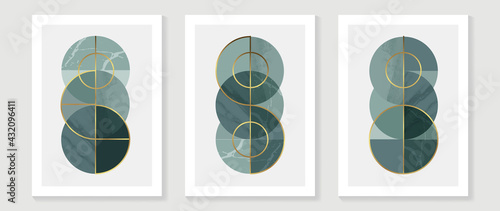 Abstract Math art background vector. Modern block color art wallpaper. Geometric marbling gold style texture. Cubism s low-poly backgrounds. Good for home deco, wall art, poster, invite and cover.