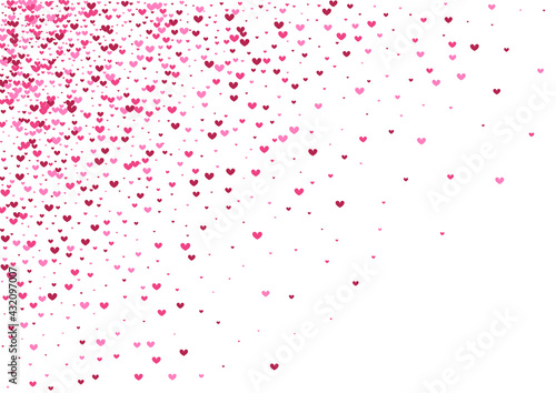 Pink Small Confetti Texture. Purple Birthday Wallpaper. Rose Heart Spray. Red Invitation Backdrop. Shadow Background.