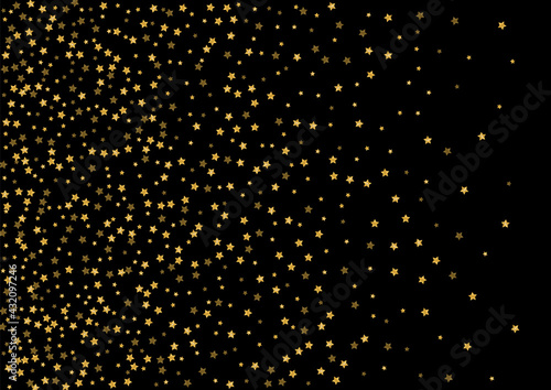 Gradient Frame Sequin Background. Festive Confetti Pattern. Golden Glitter Sparkle Texture. Holiday Spark Illustration. Gold Celebration Design