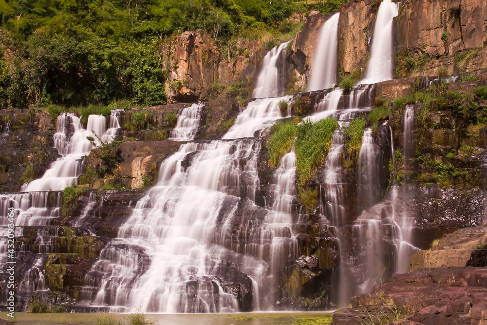 Pongour waterfall, Central Highlands of Vietnam, Southeast Asia Pongour waterfall, Central Highlands of Vietnam, Southeast Asia