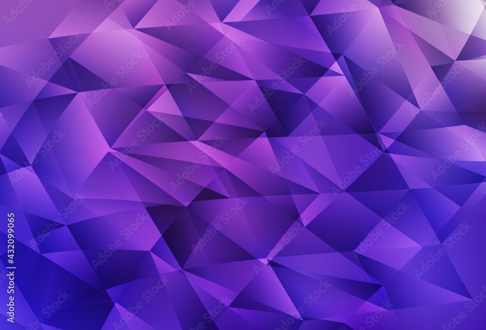 Fototapeta premium Light Purple, Pink vector backdrop with lines, triangles.