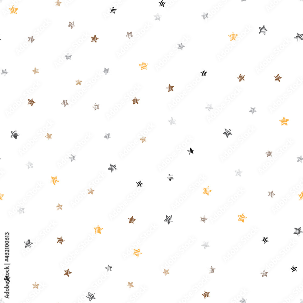 Cute festive background with gold falling stars. Holiday seamless pattern. Ornament for gift wrapping paper, fabric, clothes, textile, surface textures, scrapbook. Christmas star. Vector illustration. Cute festive background with gold falling stars. Holiday seamless pattern. Ornament for gift wrapping paper, fabric, clothes, textile, surface textures, scrapbook. Christmas star. Vector illustration.