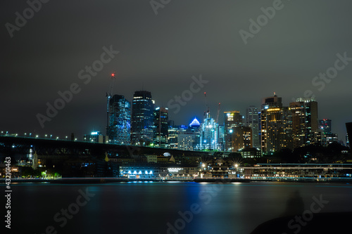 Sydney CBD night cityscape...