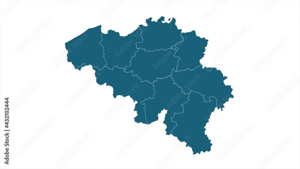 Belgium animated map with alpha channel. Belgium animated map with alpha channel.