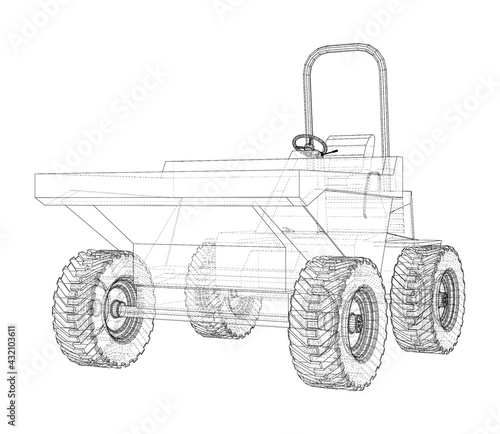 Dumper Truck. Vector