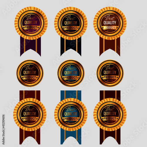 100% best Quality gold medal vector, gold medal, winner medal, winner award and ribbon