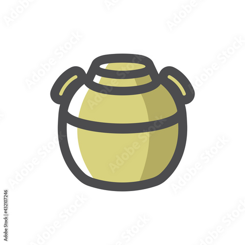 Jug Wine jar Vector icon Cartoon illustration.