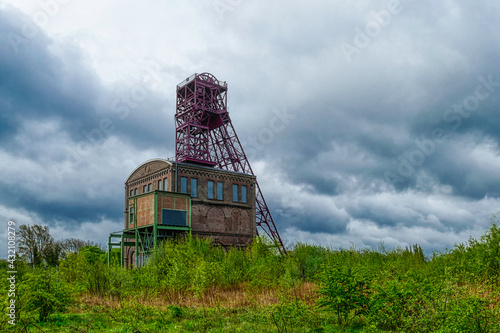 Historisches Zechengebäude an einem Radwanderweg in Oberhausen Sterkrade photo