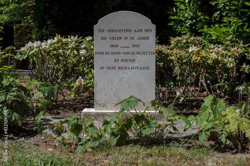 World War Two Monument At The Graveyard At Diemen The Netherlands 14 May 2020 photo