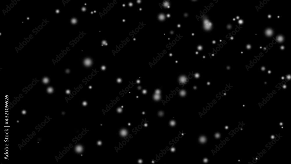 Animation of dust particles on a black background. White particles flying in different speeds and directions. Overlay motion design. Animation of dust particles on a black background. White particles flying in different speeds and directions. Overlay motion design.