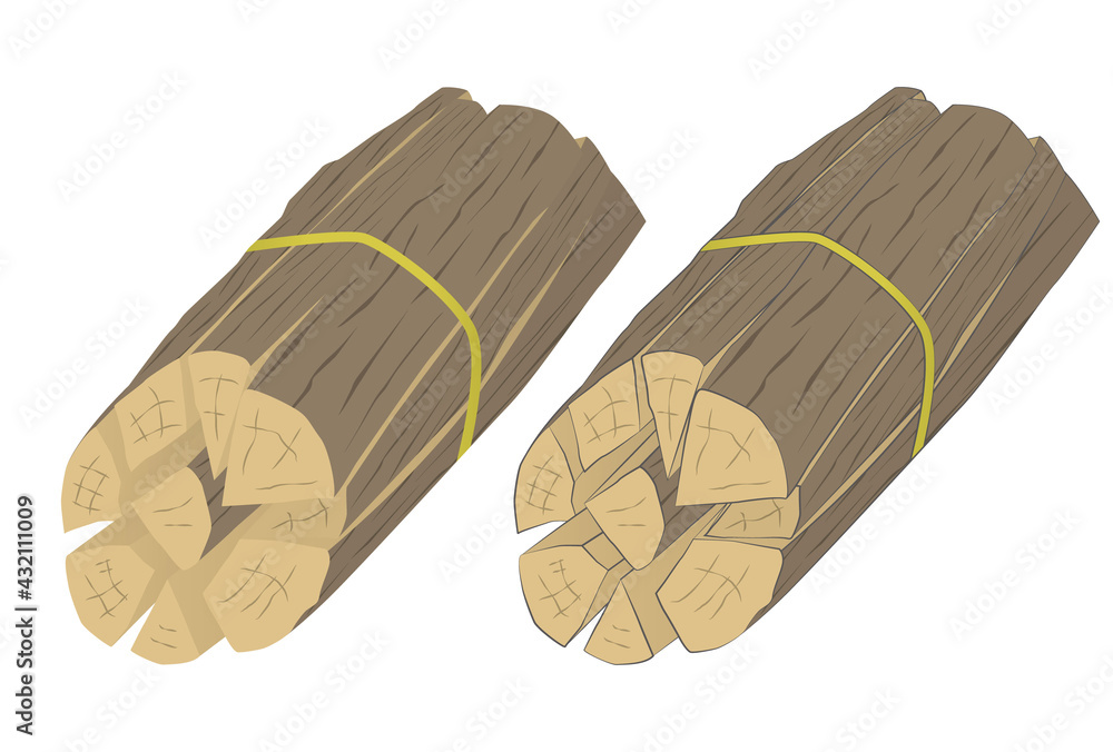 薪の束 ベクターイラスト 外線ありなし Stock Vector Adobe Stock