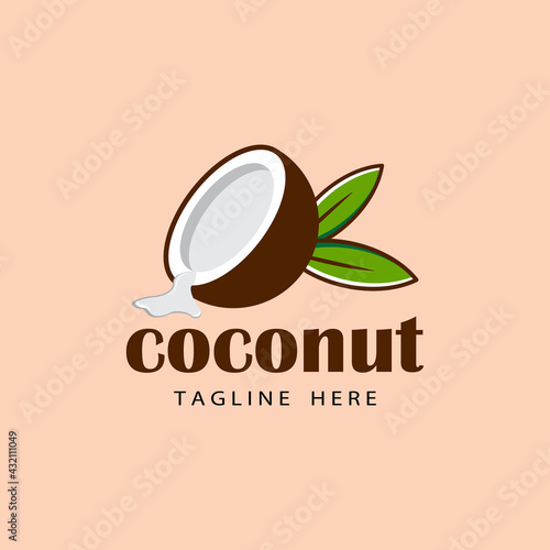 coconut logo template design vector