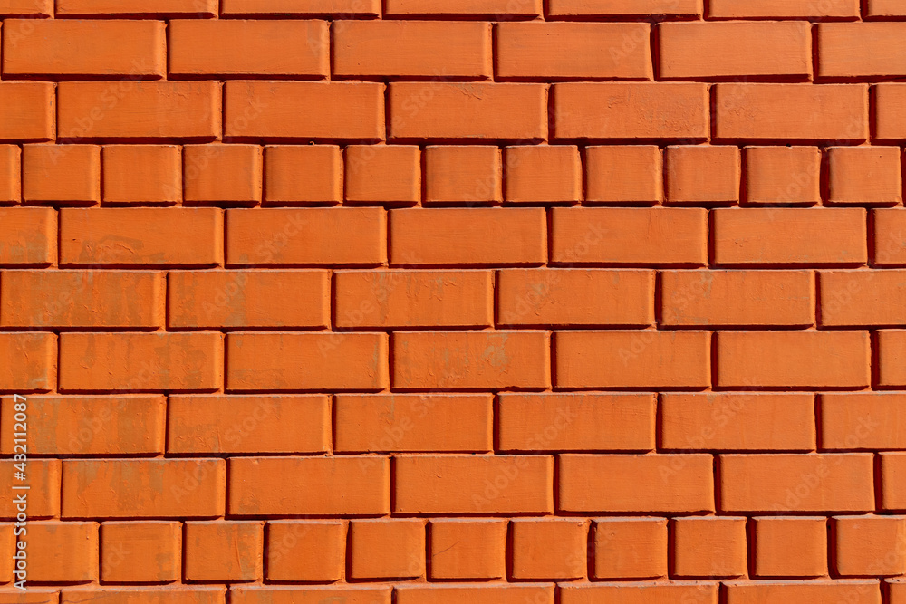 Red brick wall as an abstract background. Red brick wall as an abstract background.