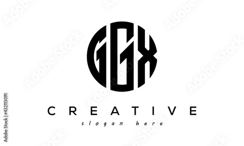 Letter GGX creative circle logo design vector photo