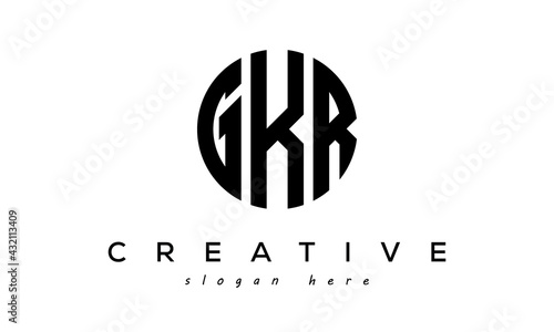 Letter GKR creative circle logo design vector photo