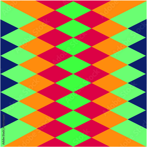 Geometric multicolor simple colored seamless pattern vector illustration design