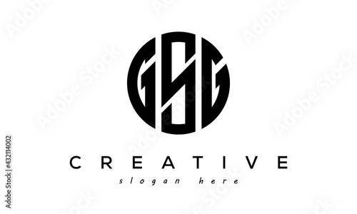 Letter GSG creative circle logo design vector photo