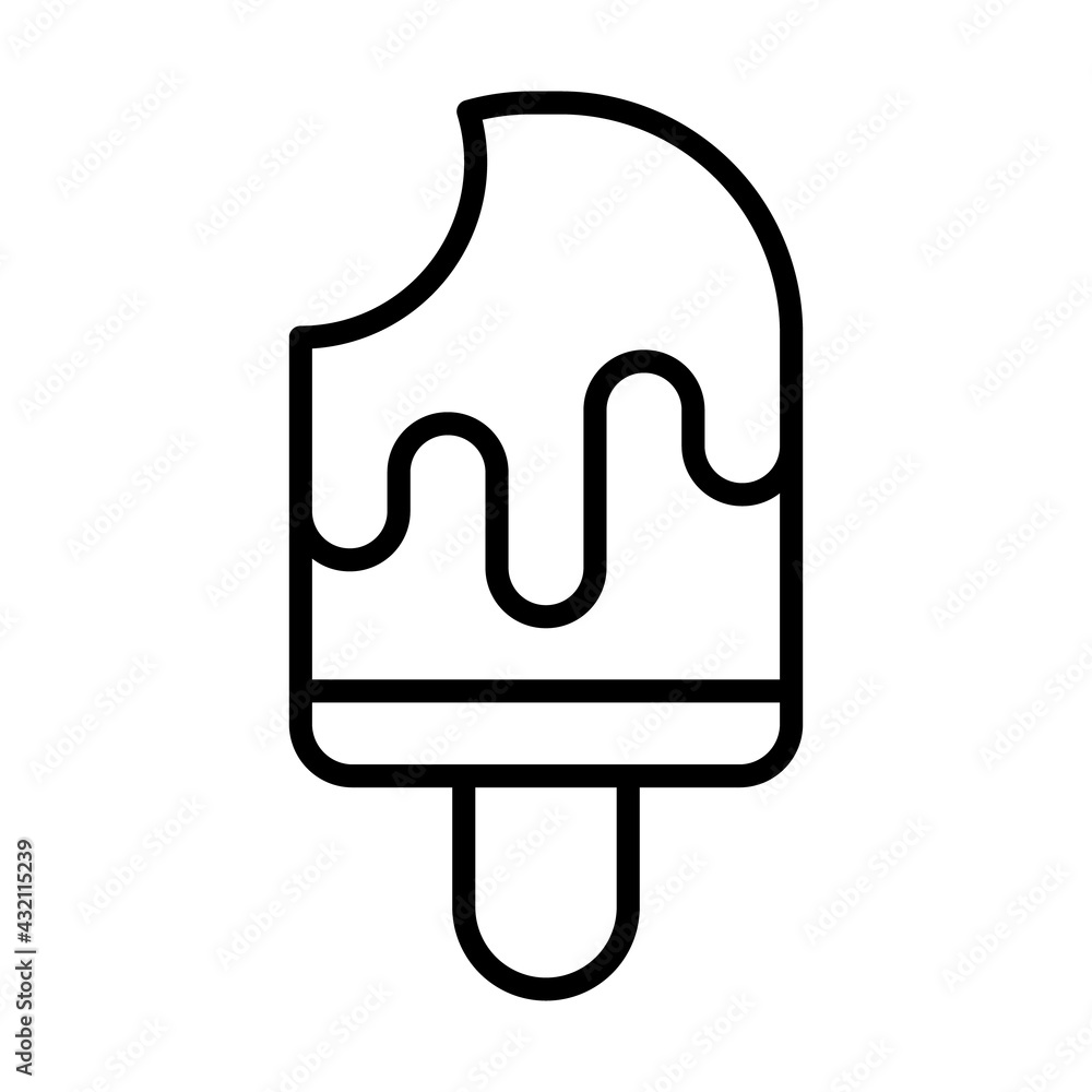 ice sweet cold single icon with outline style ice sweet cold single icon with outline style