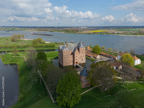 Castle Loevestein in the Netherlands, Aerial