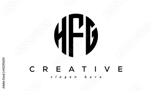 Letter HFG creative circle logo design vector	 photo