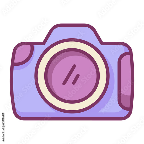 camera mirror less shutter photograph single isolated icon with filled line style